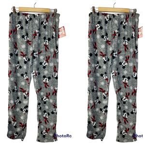 Disney Mickey Mouse Fleece Pajama Bottoms Lounge Pants 2 pairs, size Med